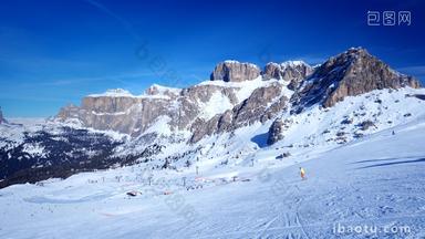 滑雪度假胜地白云石山脉欧洲